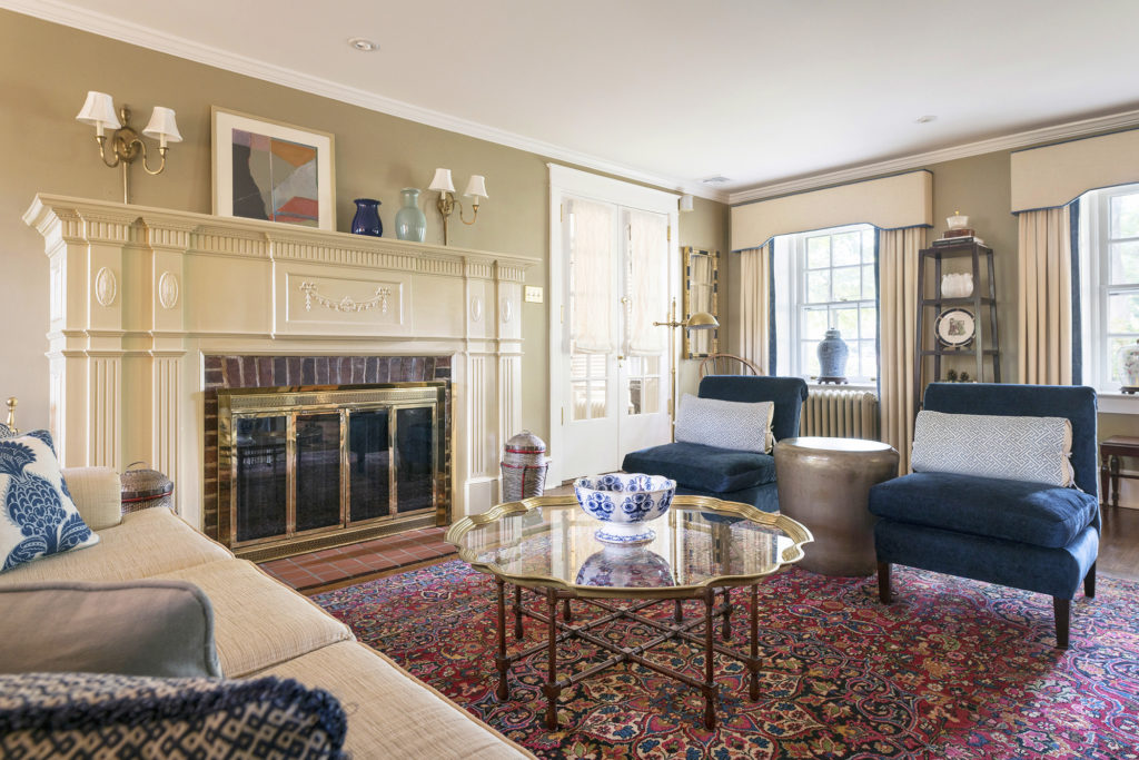 Philadelphia interior designer living room by Glenna Stone Interior Design