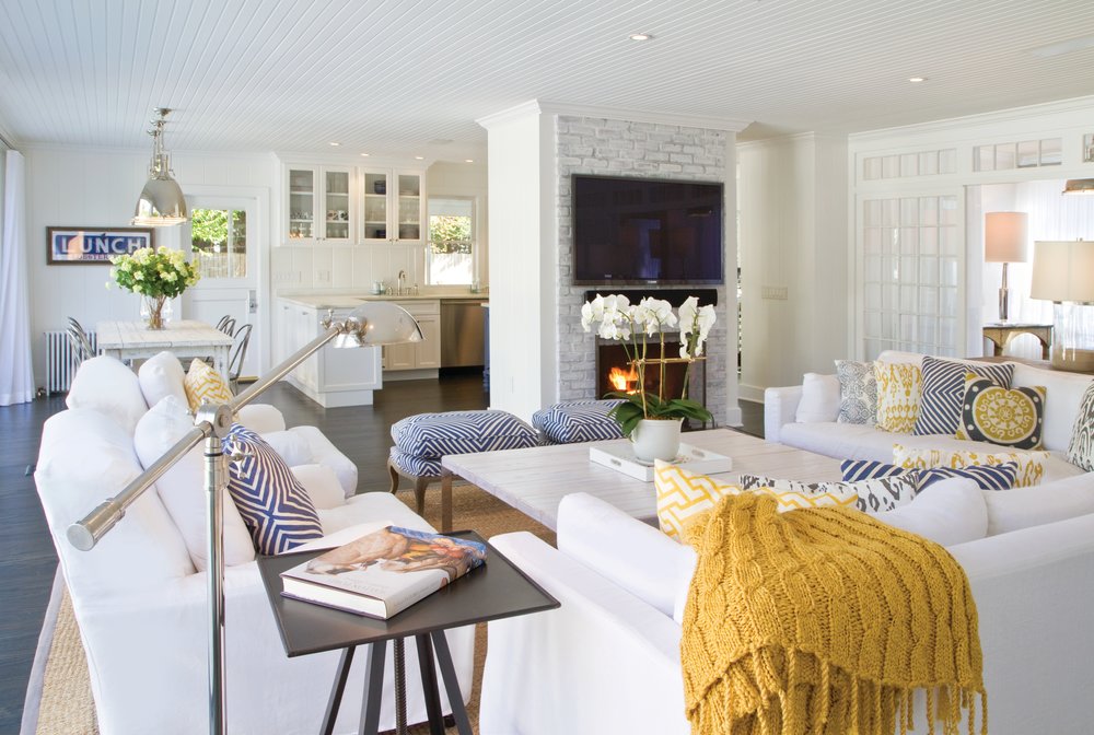 Philadelphia interior design vacation home inspiration - updated Hampton beach house by Chango & Co