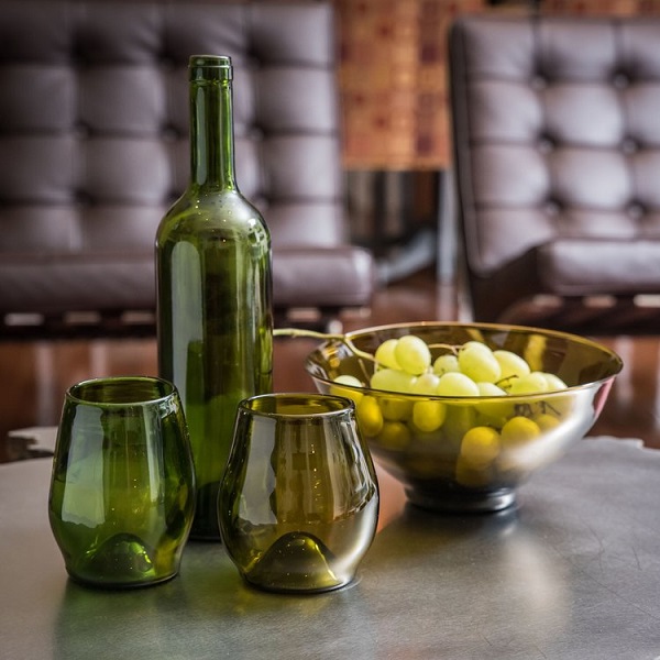 Best Philadelphia interior designer Glenna Stone Remark Glass recycled wine bottles