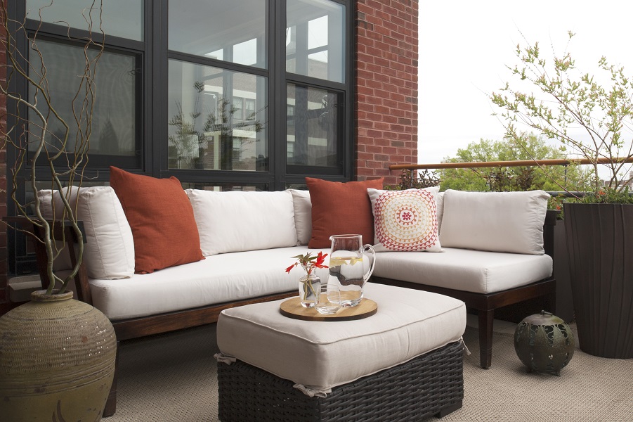 Best Philadelphia interior designer Glenna Stone Asian inspired home design balcony terrace
