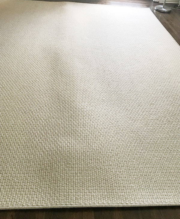 Philadelphia interior designer Glenna Stone how to cut a rug pad step 4