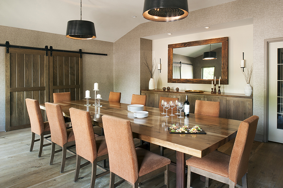 Private dining room at 59 Almshouse Restaurant by Glenna Stone Interior Design