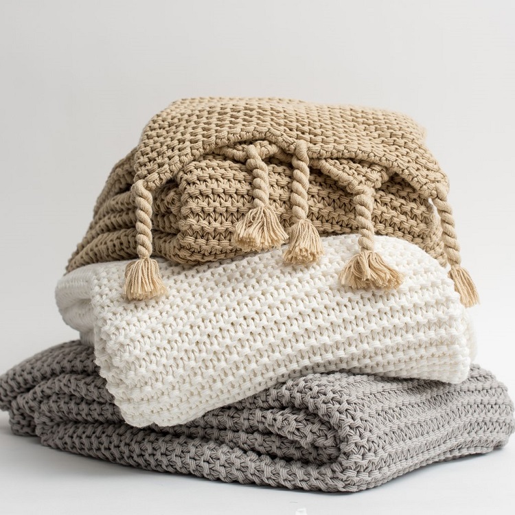 Philadelphia interior designer Glenna Stone throws Zestt Organic Cotton Comfy Knit Throw