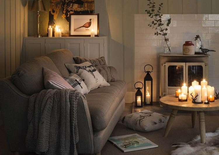 Philadelphia interior designer Glenna Stone winter inspired accents House Beautiful candles