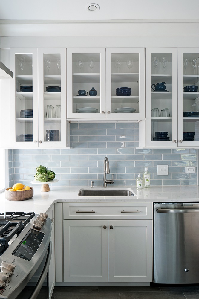 Best Philadelphia interior designer Glenna Stone Philadelphia kitchen redesign sink countertop