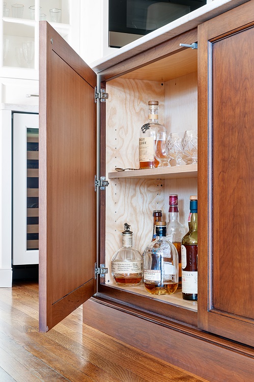 Best Philadelphia interior designer Glenna Stone cabinet trends Villanova kitchen island touch open custom cabinet