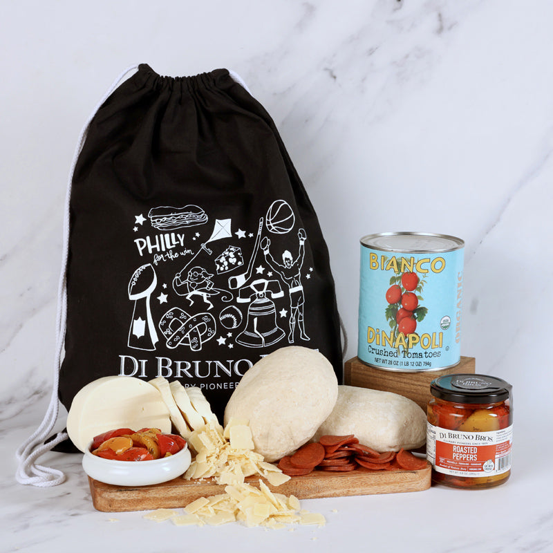 Di Bruno Bros. gourmet pizza kit featured in the Glenna Stone Interiors holiday gift guide.