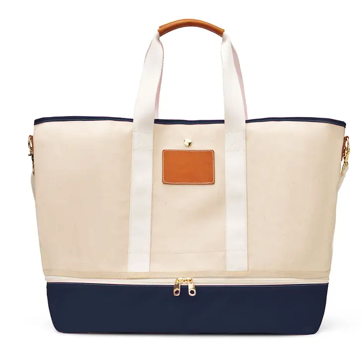 Personalized Threadwell monogrammed canvas tote featured in the Glenna Stone Interiors holiday gift guide.